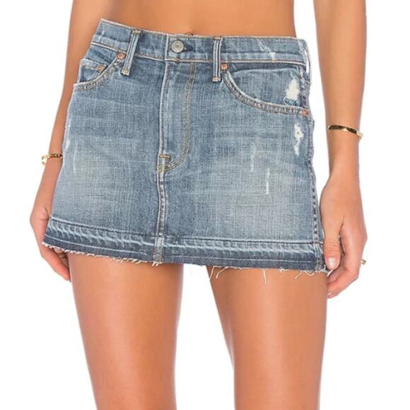 GRLFRND Claudia Denim Mini Skirt in "baby come back" NWT Size 24 - Picture 2 of 3